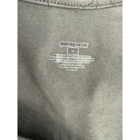 Patagonia Margot Dress Size MEDIUM Gray With Blue Floral Design Easy Wear EUC - Picture 9 of 12